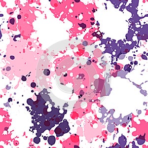 Seamless pattern with paint blobs photo
