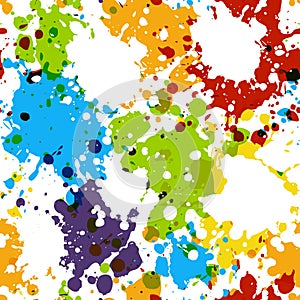 Seamless pattern with paint blobs