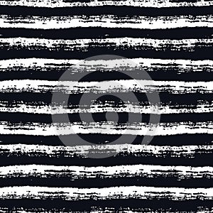 Seamless pattern with paint brush lines. Vector striped background