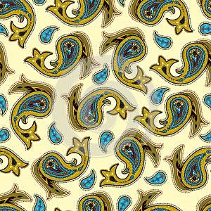 Seamless pattern Paisley. Vector Illustration.