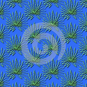 Seamless pattern with palm leaf