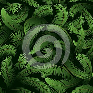 Seamless Pattern, Palm Leaves