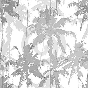 Seamless pattern with palm trees