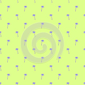 Seamless pattern with palm trees on a light green.