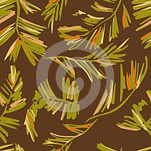 Seamless pattern of palms leaves