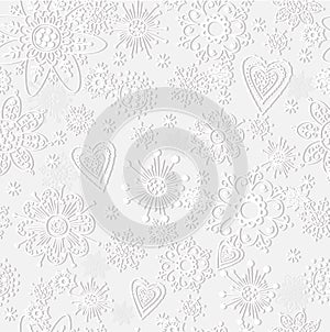 Seamless pattern from paper snowflake