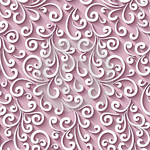 Seamless pattern with paper swirls