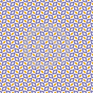 Seamless pattern of pastel blue and yellow shapes. Abstract background for fabrics, wallpapers, coatings, prints and designs.