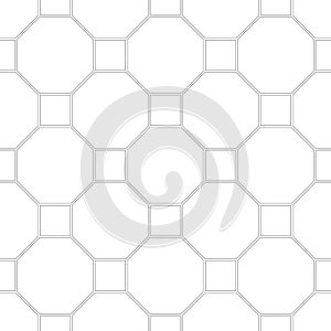 Seamless pattern of paving slabs in the form of squares and hexagons