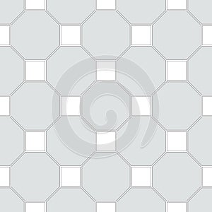 Seamless pattern of paving slabs in the form of squares and hexagons