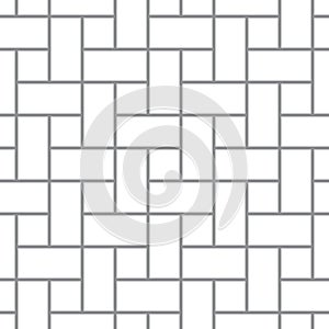 Seamless pattern of paving slabs in the form of squares and rectangles