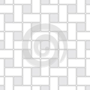 Seamless pattern of paving slabs in the form of squares and rectangles