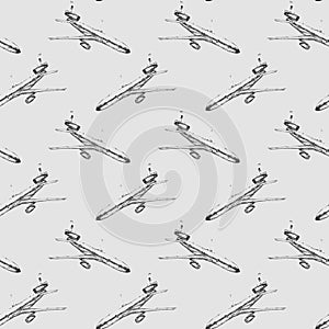 Seamless pattern with pencil drawn airplanes. Backgrounds and textures for boys, travel, business design, packaging, fabric,