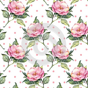 Seamless pattern with pink flowers 20