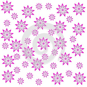 Seamless pattern with pink flowers texture illustration background. Colorful decoration elements