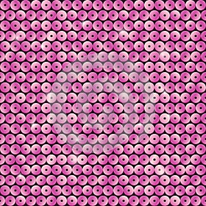Seamless pattern with pink sequins