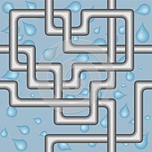 Seamless pattern with pipes