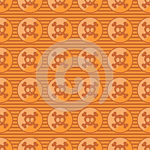 Seamless pattern pirate coins