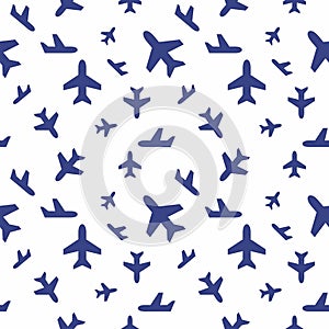 seamless pattern plane simple design