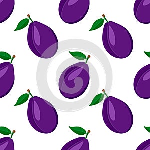 Seamless pattern from plums
