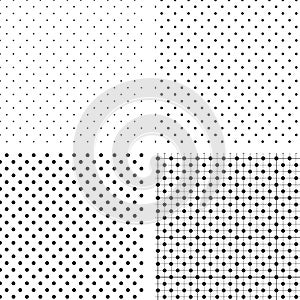 Seamless pattern pois white and black