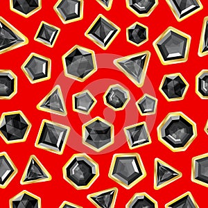 Seamless pattern with precious stones