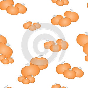 Seamless pattern with pumpkins vector on white background