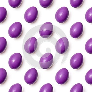 Seamless Pattern of Purple Eggs photo