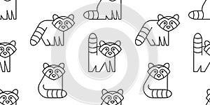 Seamless pattern with Raccoons