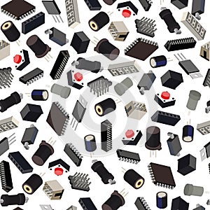 Seamless pattern of the radio components