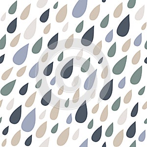 Seamless pattern with rain drops.