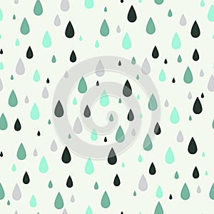 Seamless pattern with rain drops. Can be used to fabric design, wallpaper, decorative paper, web design, etc.