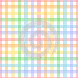 Seamless pattern rainbow colored buffalo plaid vector illustration