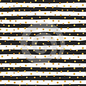 Seamless pattern of random gold dots