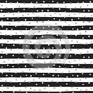 Seamless pattern of random silver dots