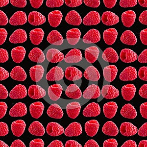 Seamless pattern with raspberry. Berries abstract background. Raspberry pattern for package design