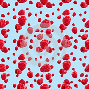 Seamless pattern with raspberry. Berries abstract background. Raspberry pattern for package design