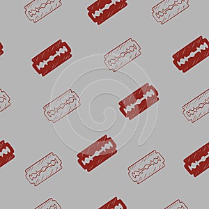 Seamless pattern with razor blades. vector image