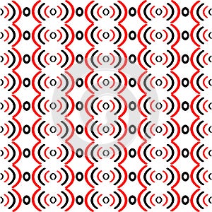Seamless pattern red-black-white.
