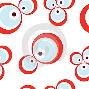 seamless pattern with red evil eye vector