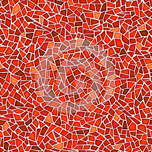 Seamless pattern of red glass mosaic.