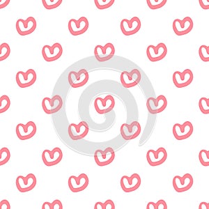 Seamless pattern with red hearts.14 february wallpaper