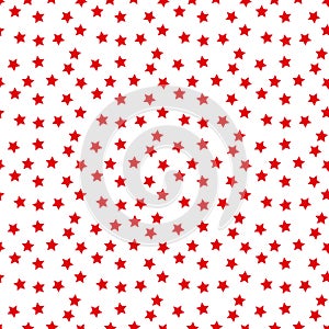 Seamless pattern of red stars. Template pattern for simple backgrounds. Flat Style