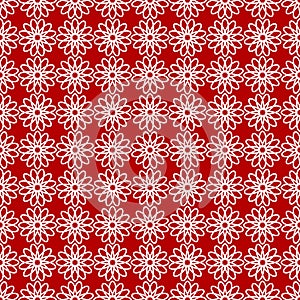 Seamless pattern with red and white colors