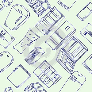 Seamless pattern refrigerators doddle