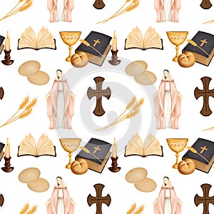 Seamless pattern on the religious theme