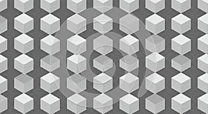 A seamless pattern of repeating 3D cubes, creating an optical illusion effect. Each