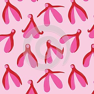 Seamless pattern with reproductive system of the clitoris.