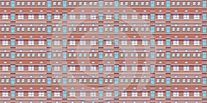 Seamless pattern of residential, commercial office building