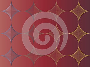 Seamless pattern rhombuses and circles. Stylish texture. Thread art, Strings line, Tile with regularly repeating geometrical shape